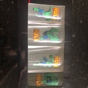 Marvel comics 14 fl oz water glass set of 4 !